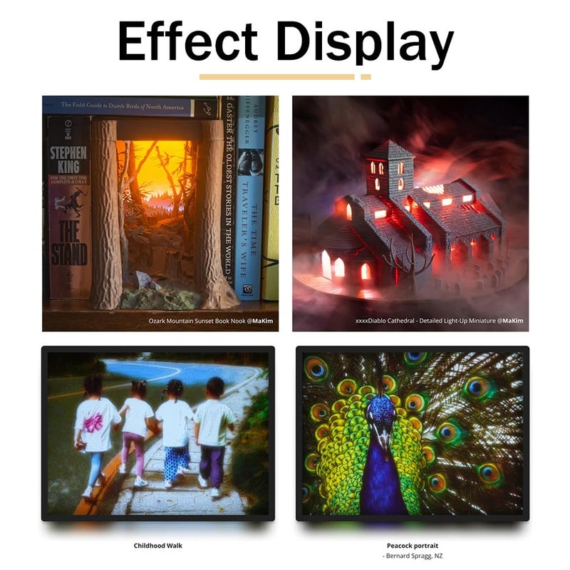 3DZWMAN طقم لوحة إضاءة خلفية LED ليثوفان 2 قطعة KC009 KC010 لمختبر بامبو H2D/X1/P1P/A1 لوحات إضاءة LED أجزاء نموذج Makerworld ملحقات طباعة ثلاثية الأبعاد نموذج ضوء DIY صندوق ضوء - Image 5